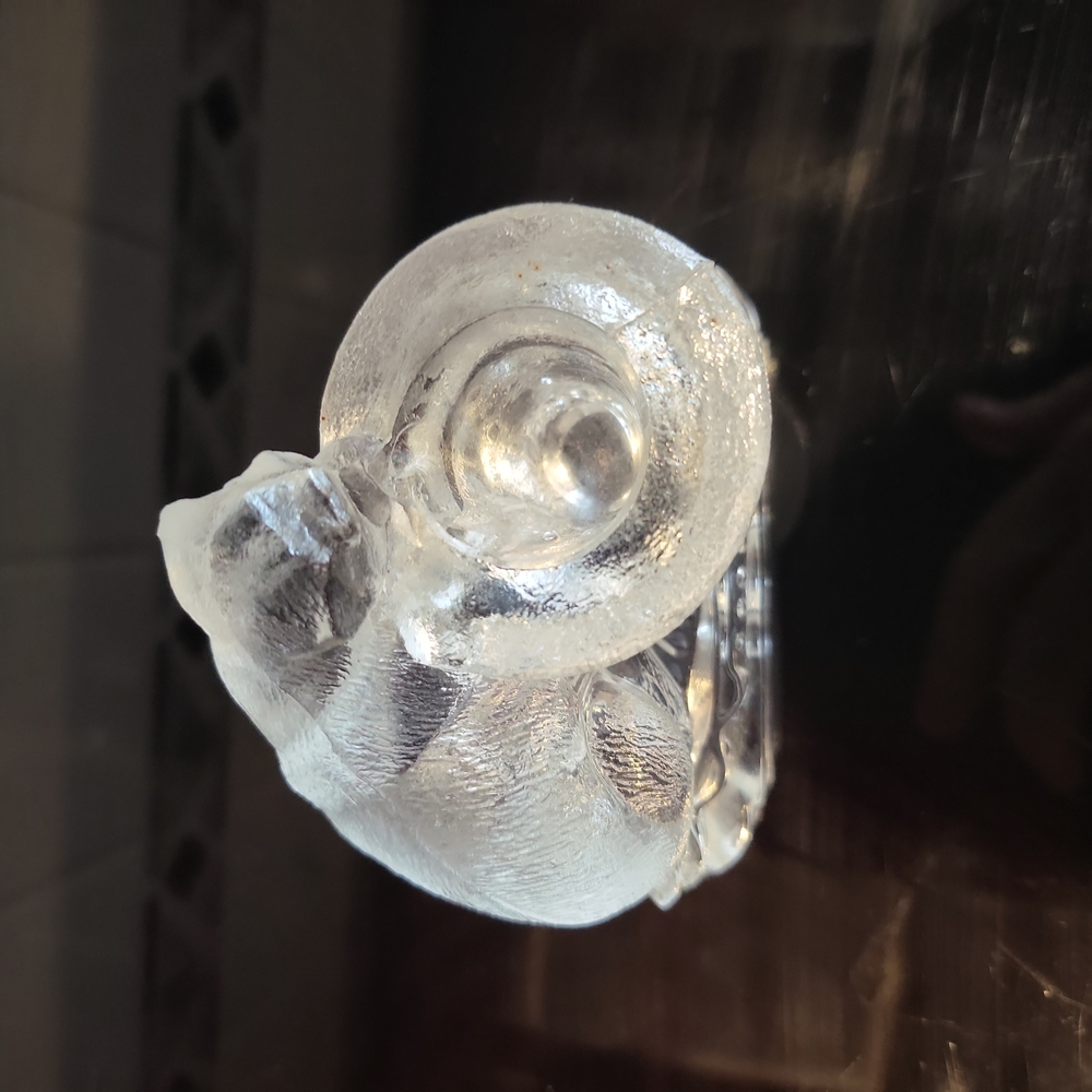 Vintage Glass Belmont Dog Chewing on a Tophat Toothpick Holder / Inkwell - Picture 5 of 11